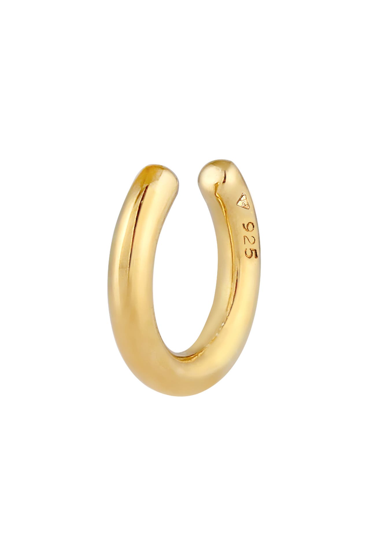 ELLI Ohrringe Earcuff Single Rund Basic 925 Silber Gold, Bild 1