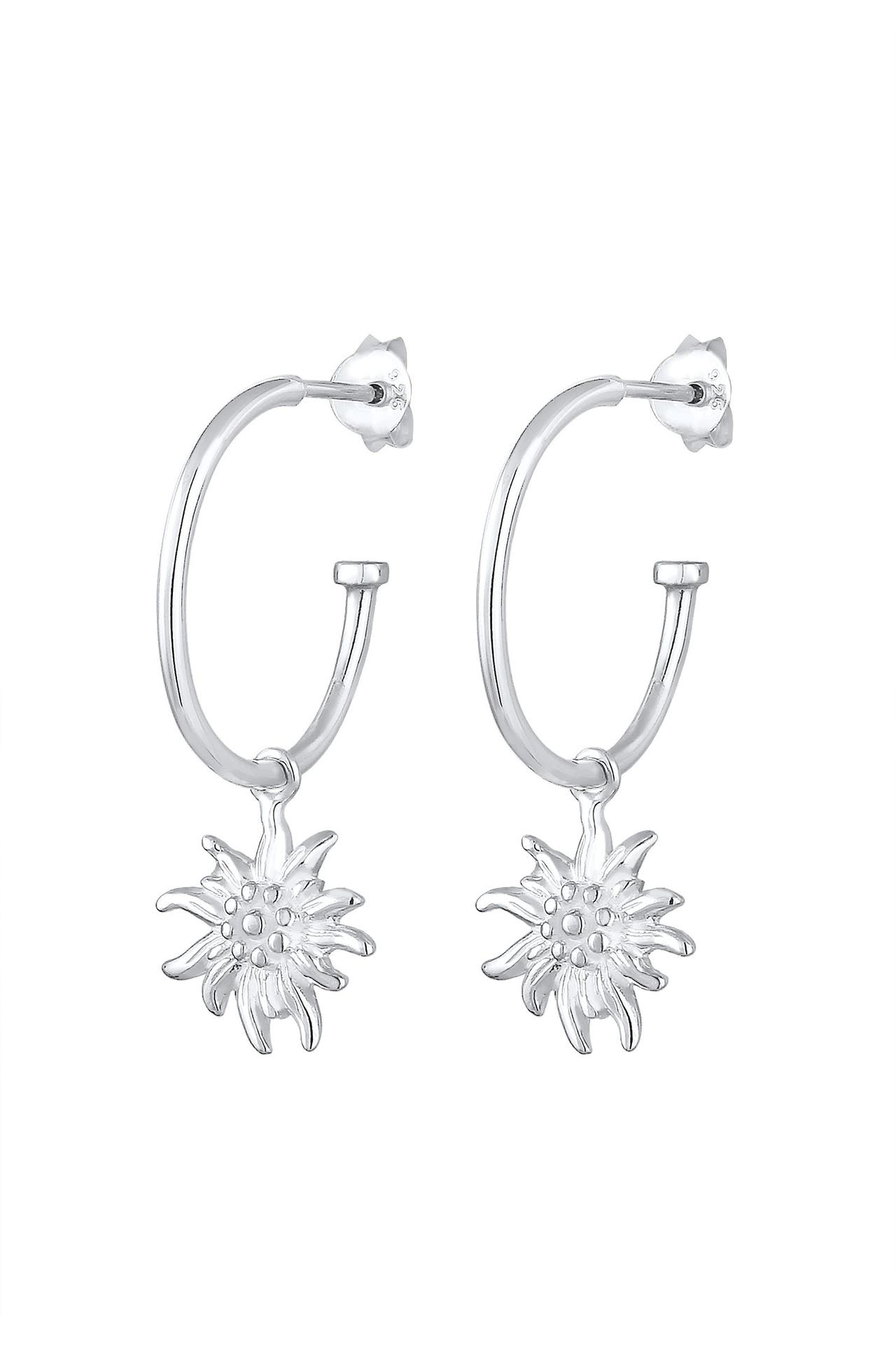 ELLI Ohrringe Creole Edelweiss 925 Sterling Silver Silber, Bild 1