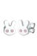 Ohrringe Kinder Hase Tier Kristalle 925 Silber