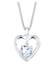 Kette Herz Diamant Weiß Brillantschliff (0.015 ct) 925 Sterling Silber Weiß