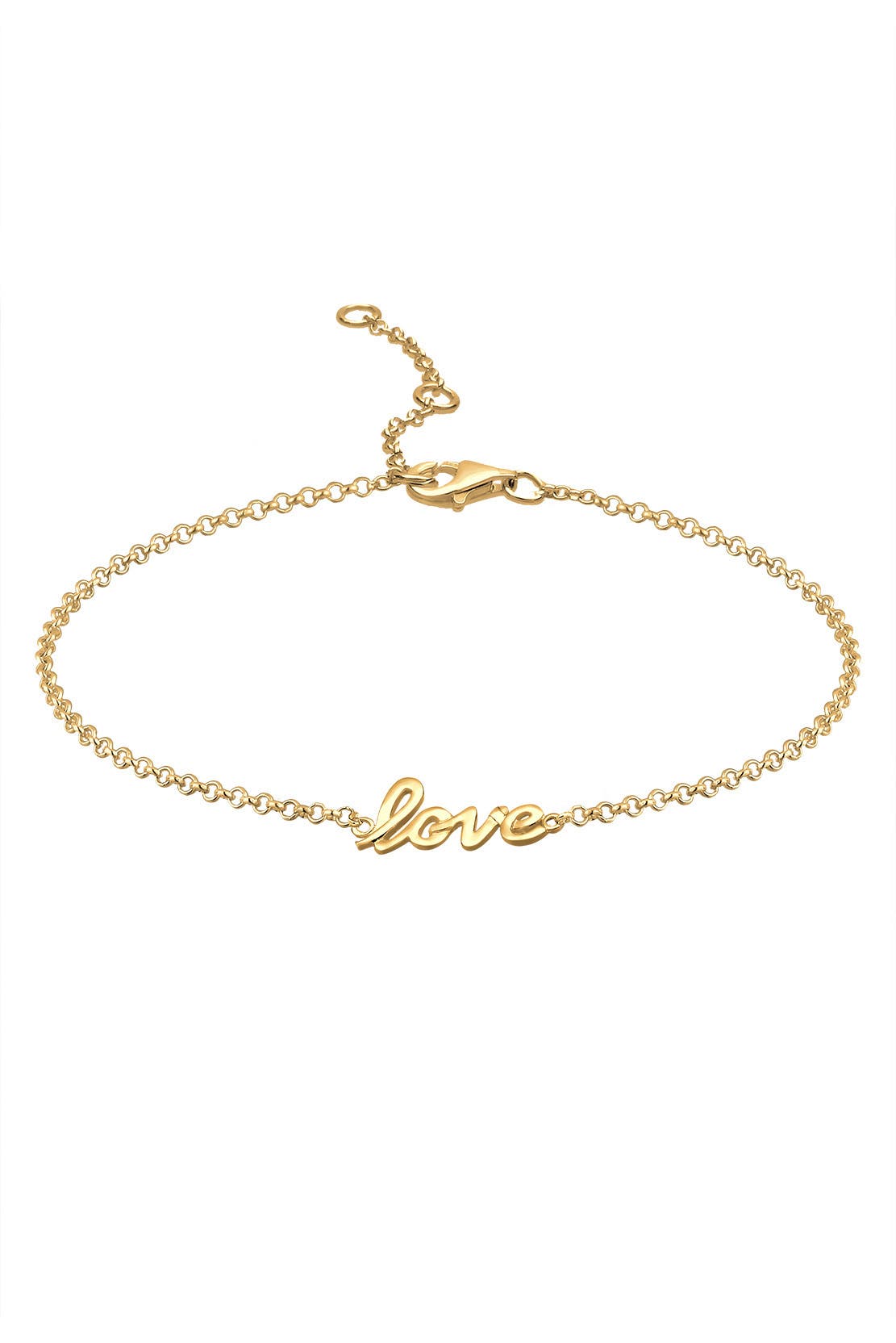 ELLI Fusskettchen Love 925 Sterling Silber Gold, Bild 1