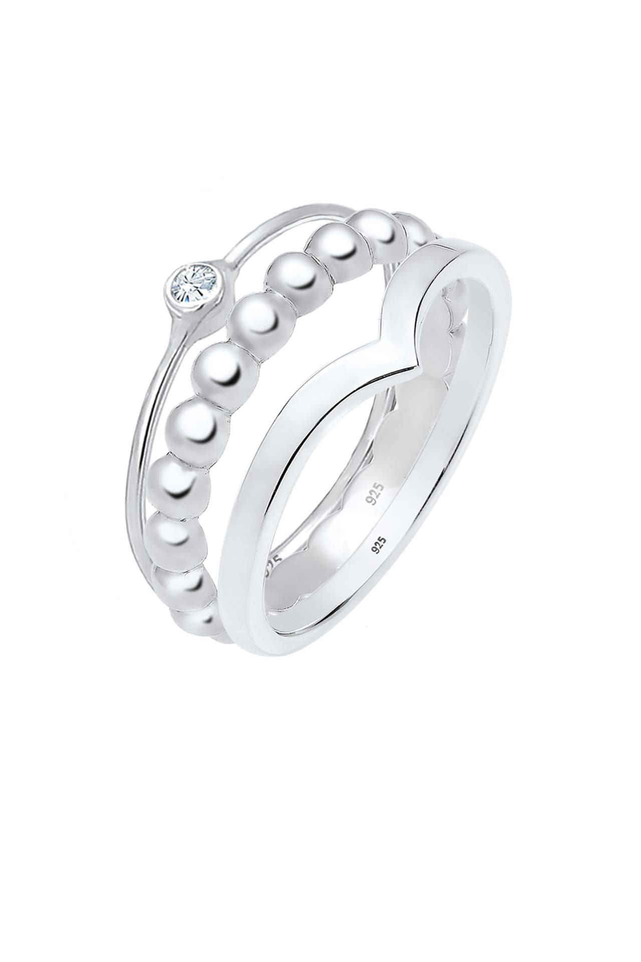 ELLI Ring Set mit Kristallen von Swarovski® 925 Silber Silber, Bild 1