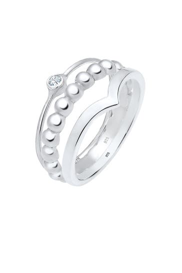 ELLI Ring Set mit Kristallen von Swarovski® 925 Silber Silber
