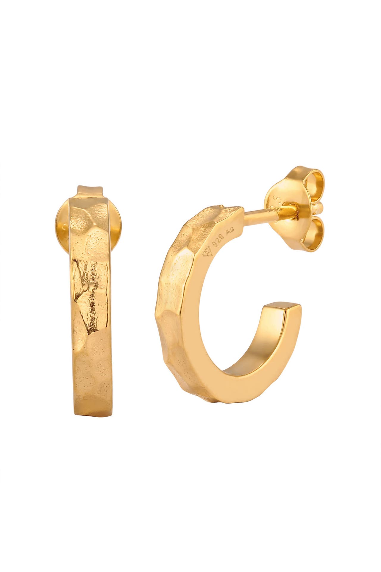 ELLI Ohrringe Ohrstecker Creolen 925 Sterling Silber vergoldet Gold, Bild 1