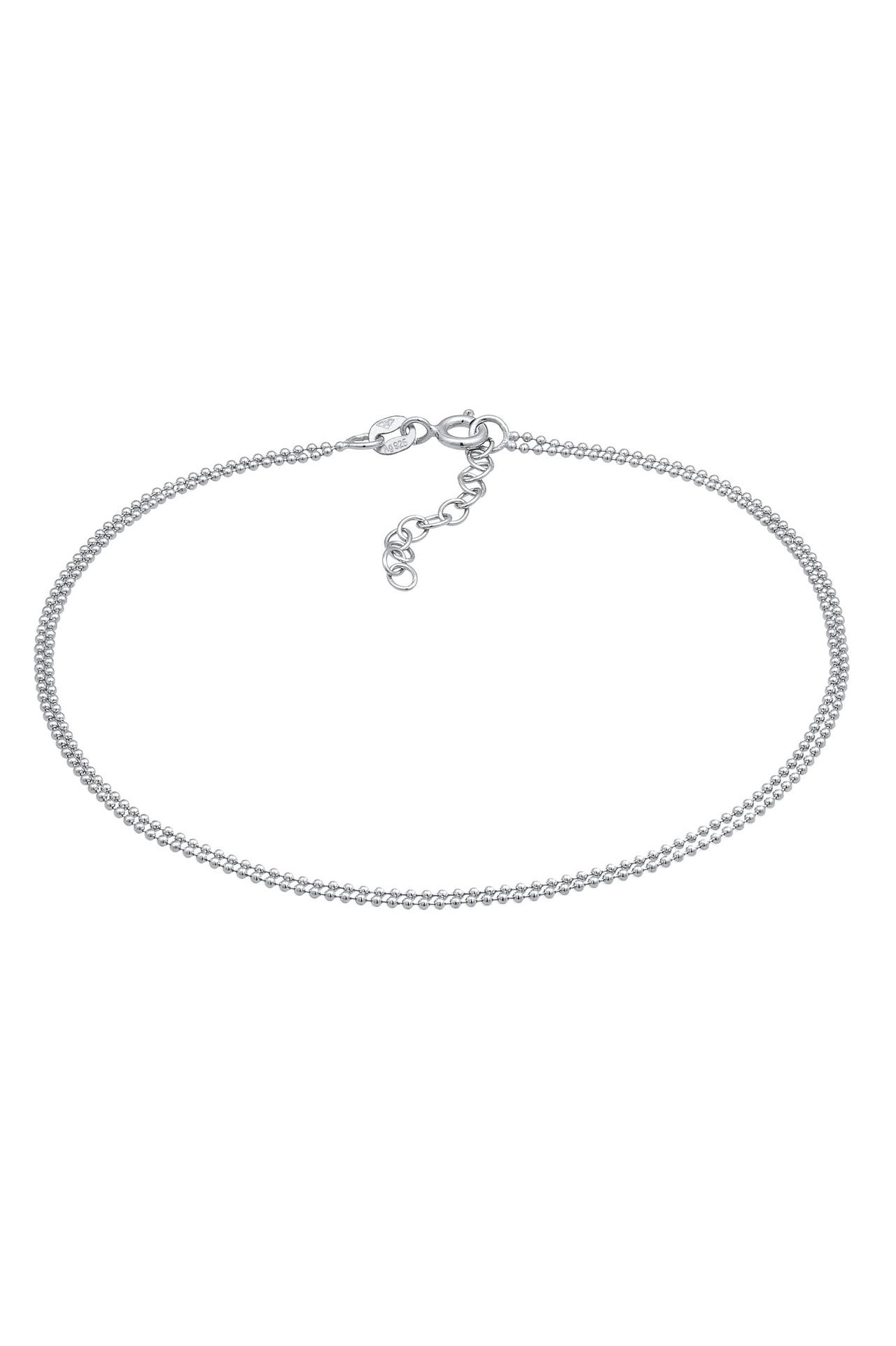 ELLI Fusskettchen Layer Kugelkette Basic 925 Sterling Silber Silber, Bild 1