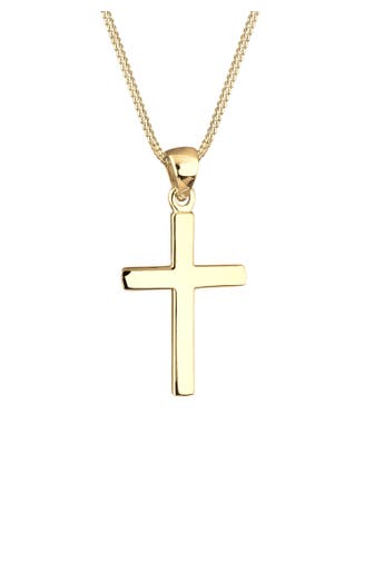 ELLI Kette Kreuz Symbol Religion Schmuck Geschenk 925 Silber Gold