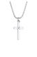 Kette Herren Kreuz Flach Kordelkette 925 Silber Silber