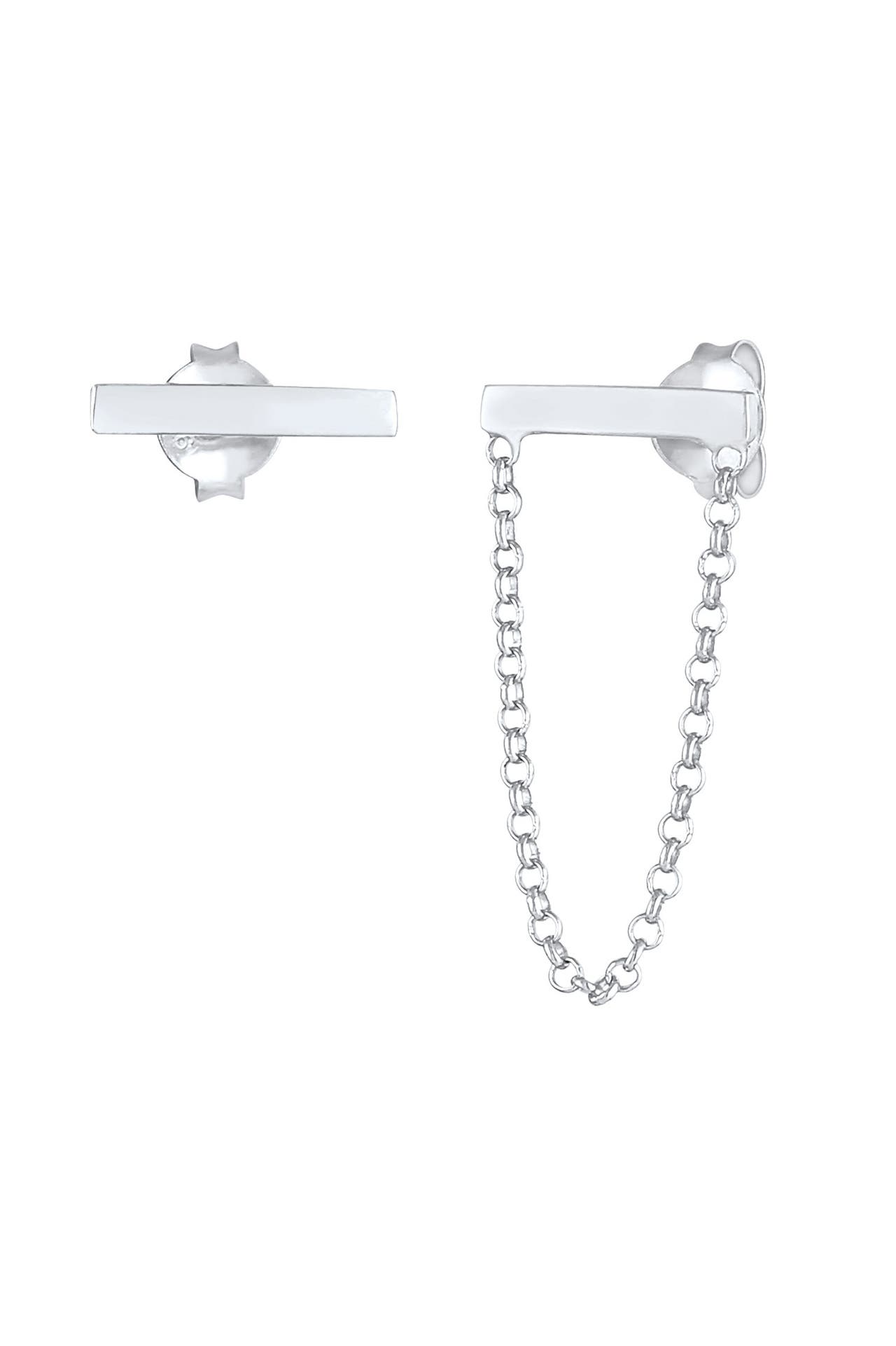 ELLI Ohrringe Stecker Stab Geo Kette Trend 925 Silber Silber, Bild 1