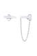 Ohrringe Stecker Stab Geo Kette Trend 925 Silber Silber