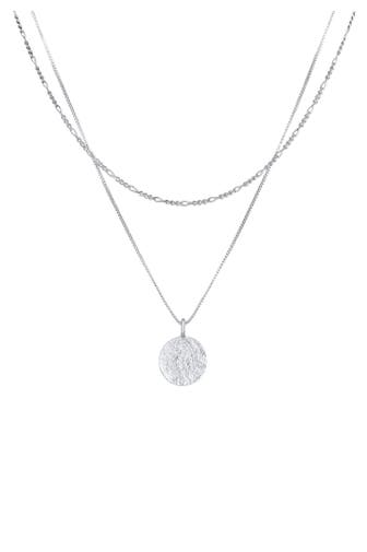 KUZZOI Kette Herren Layer Figaro Venezianer Plättchen 925 Silber Silber