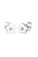 Ohrringe Kinder Blume Rosa 925 Silber, mit Kristallen von Swarovski®