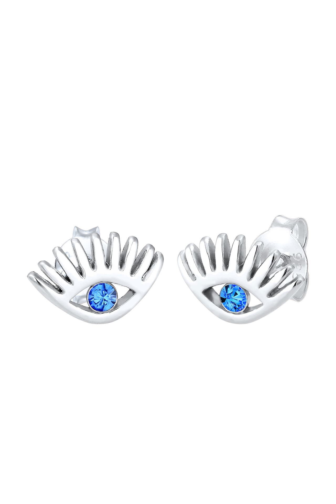 ELLI Ohrringe Ohrstecker Evil Eye Kristalle Blau 925 Sterling Silber Silber, Bild 1