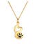 Kette Pfote Tatze Anhänger Emaille Tierfreunde Gold
