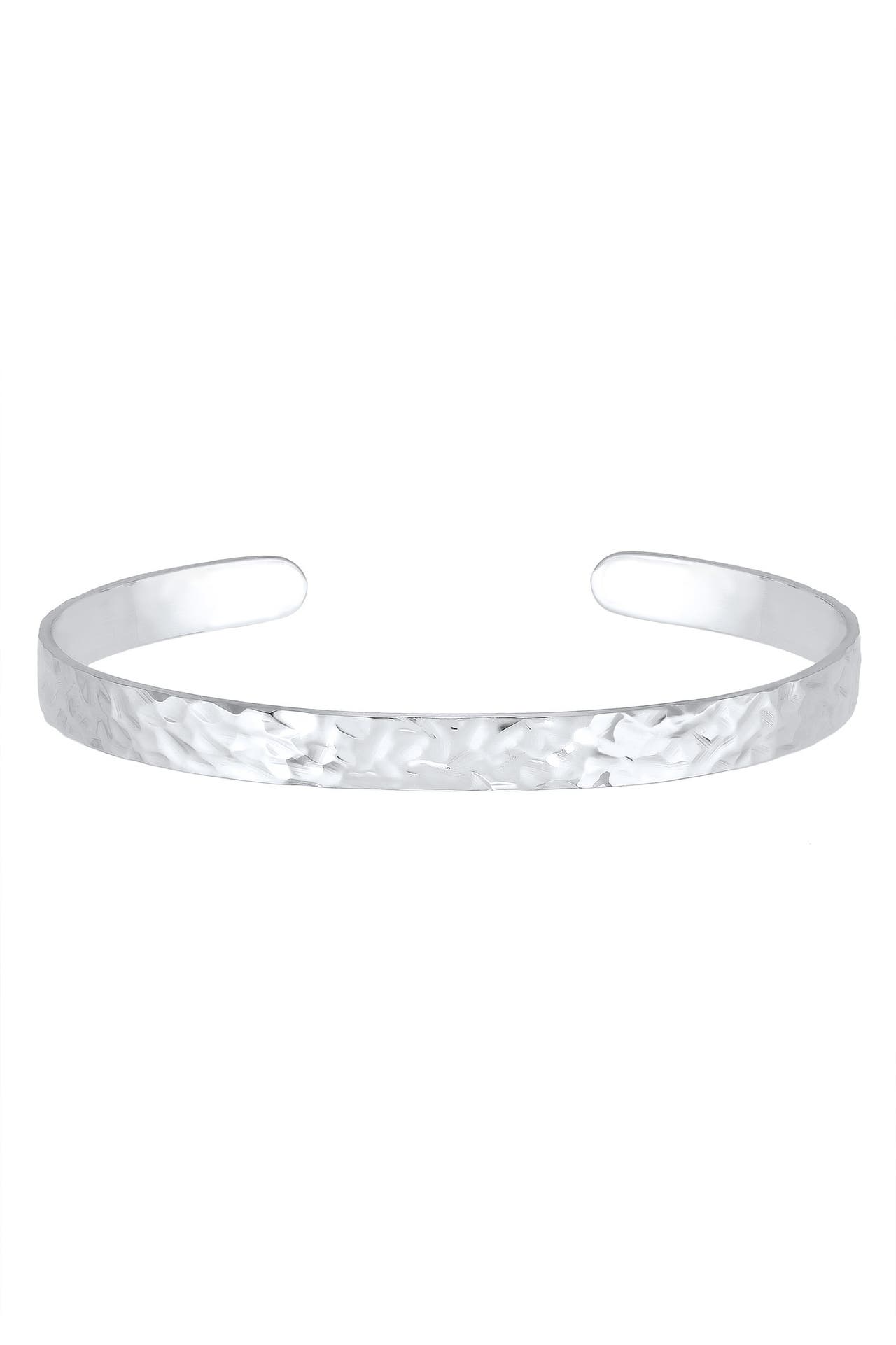 KUZZOI Armband Herren Basic Bangle Matt 925 Silber Grau, Bild 1