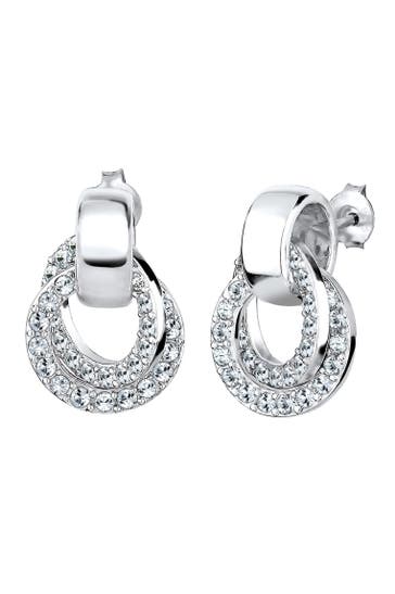 ELLI Ohrringe Kreis Kristalle Rund Glamour 925 Silber Silber
