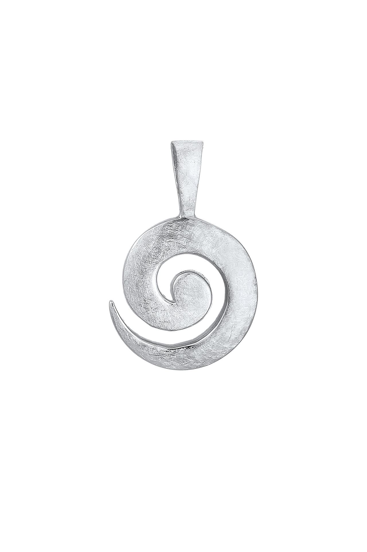 NENALINA Anhänger Spirale Basic Kreis Rund Kettenanhänger 925 Silber, Bild 1
