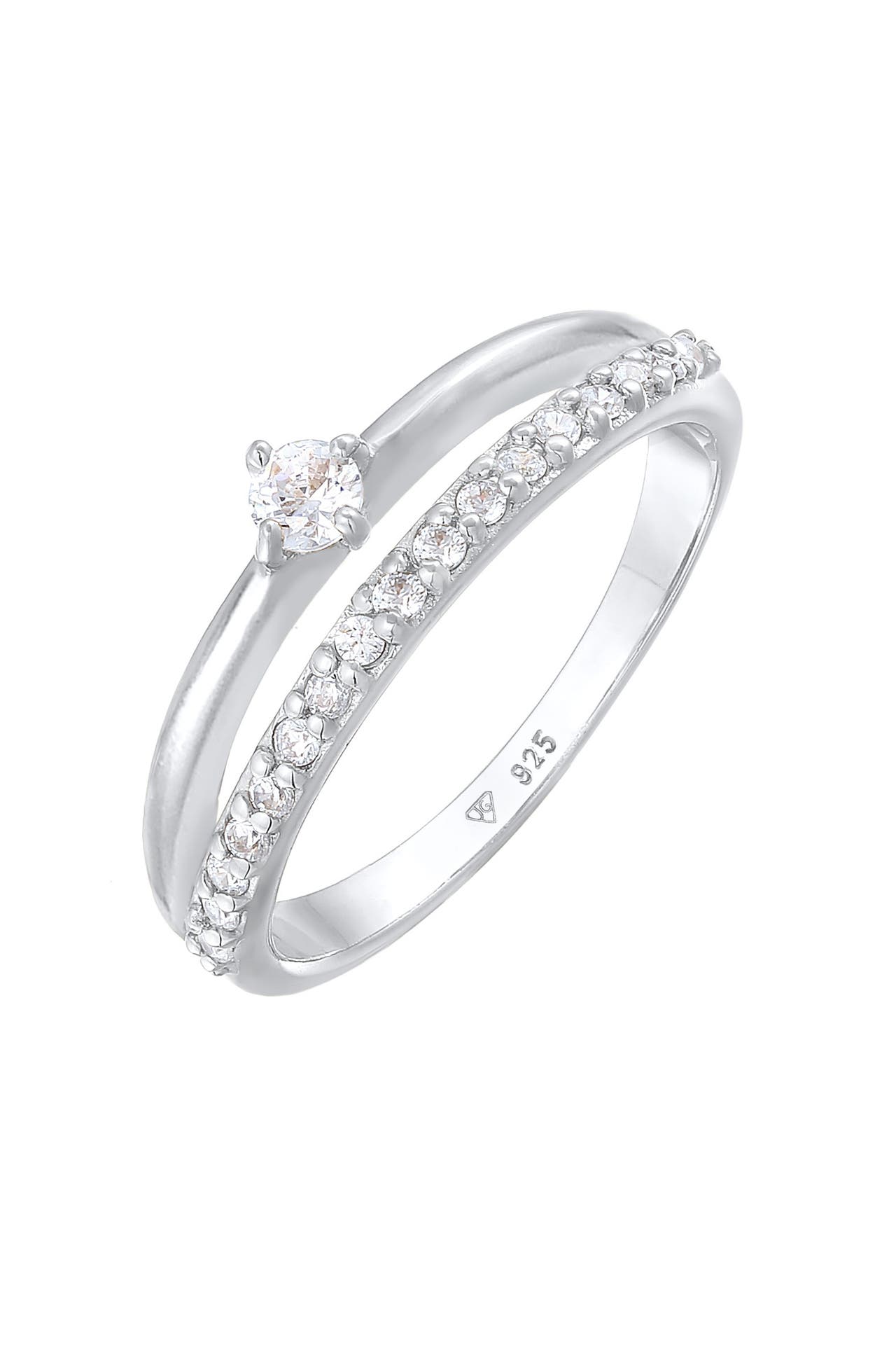 ELLI Ring Zirkonia Solitär Verlobung 925 Silber Silber, Bild 1