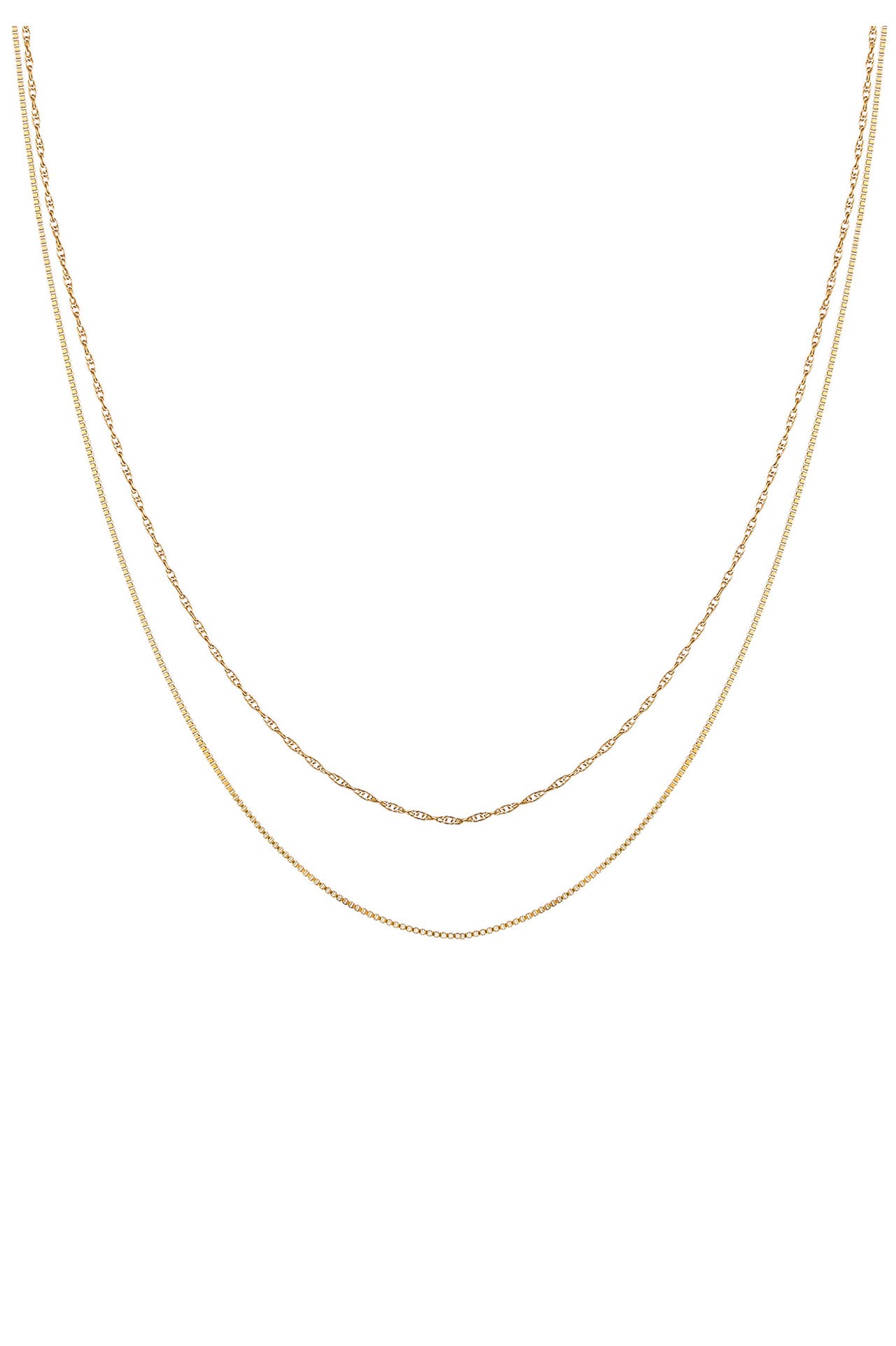 ELLI Kette Choker Set (2tlg) Venezia Gliederkette 925 Silber Gold, Bild 1