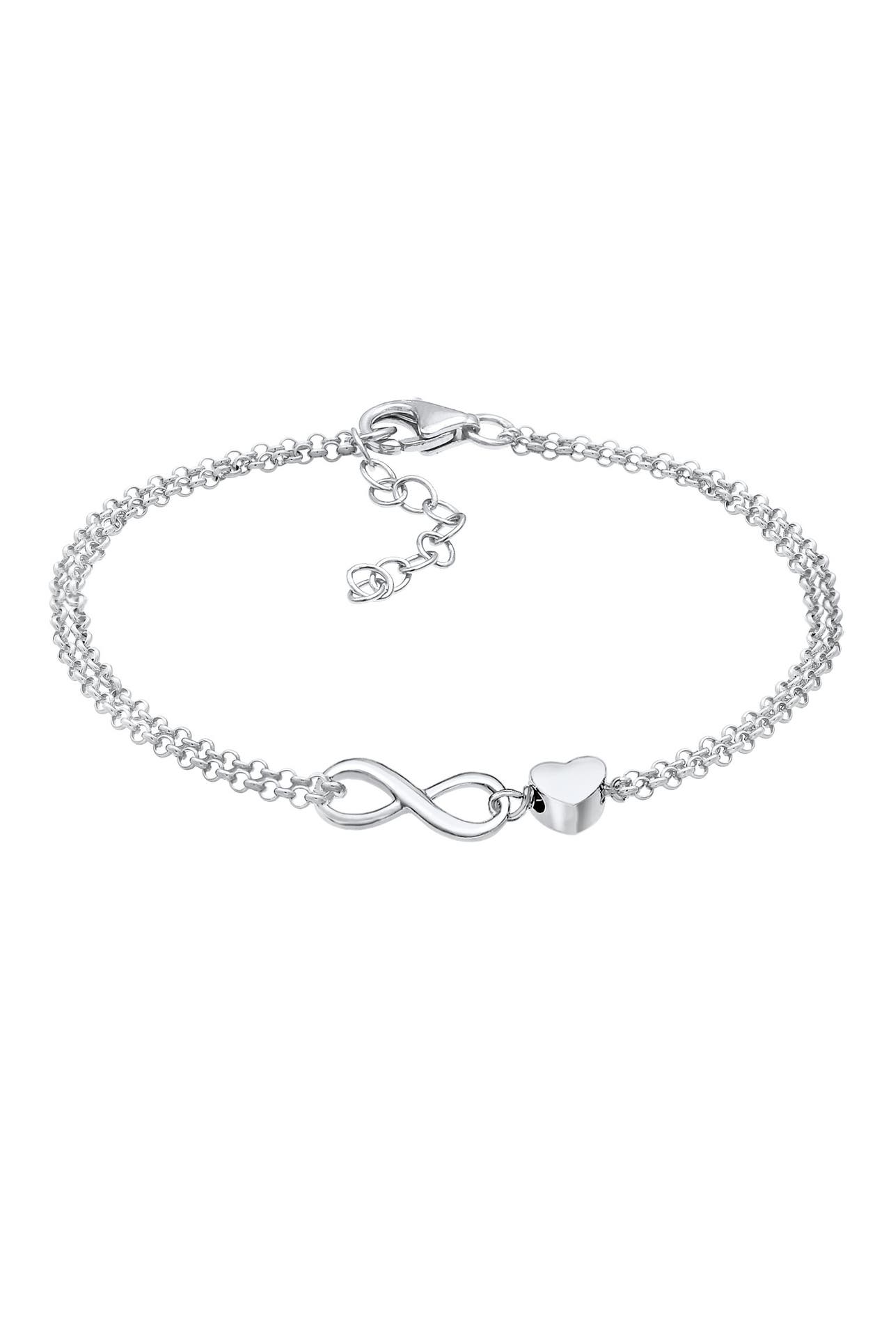ELLI Armband Herz Unendlichkeit Infinity 925 Silber Silber, Bild 1