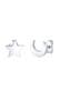 Ohrringe Ohrstecker Stern Halbmond 925 Sterling Silber Silber
