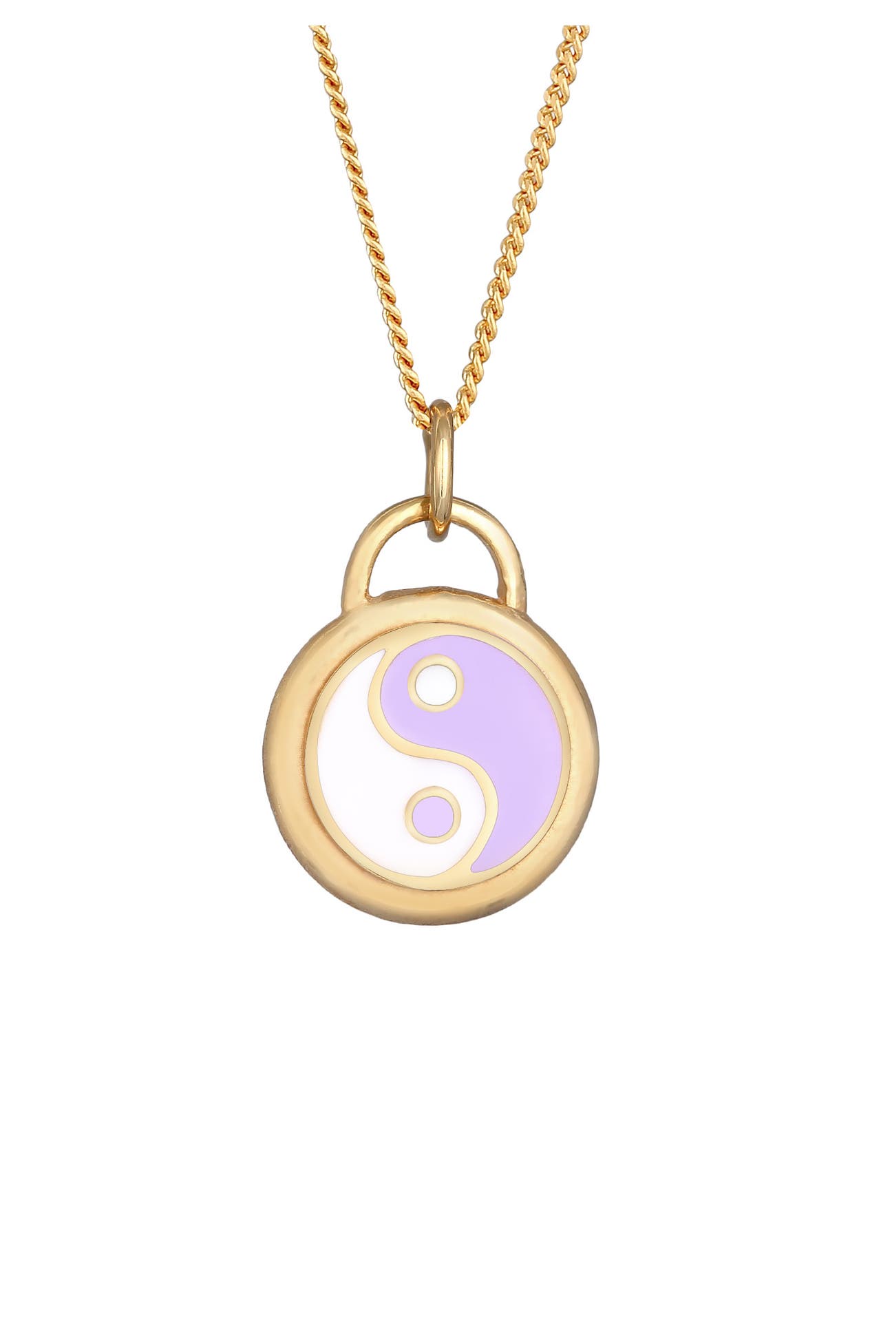 ELLI Kette Yin & Yang Symbol Emaille 925 Silber Gold, Bild 1