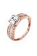 Ring Solitär Glamourös 925 Silber, mit Kristallen von Swarovski® Rosegold