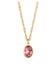 Kette Oval Rosa 925 Sterling Silber vergoldet, mit Kristallen von Swarovski® Gold