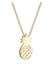 Kette Ananas Frucht 925 Sterling Silber Gold