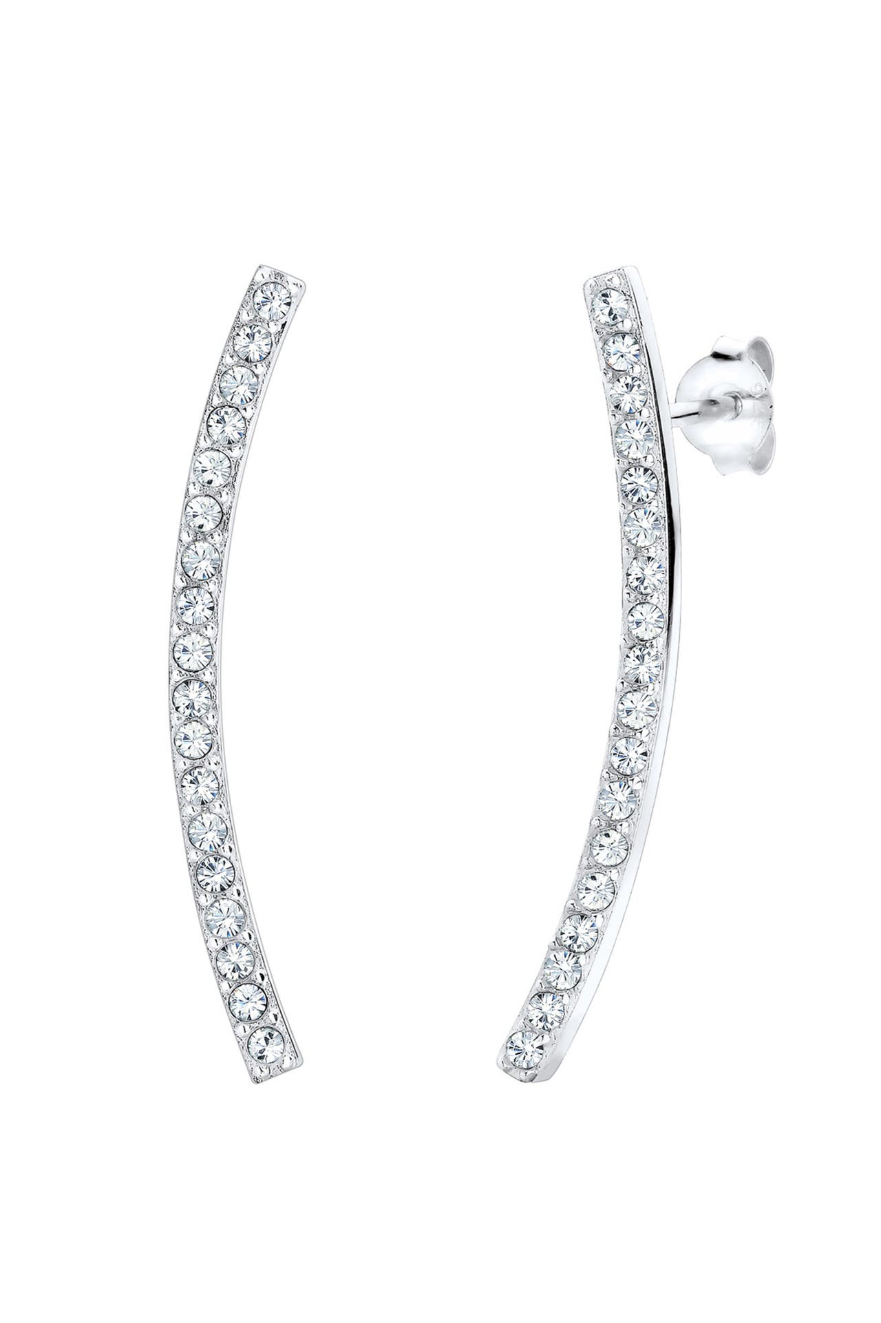 ELLI Ohrringe Tropfen Geo Trend Kristalle 925 Sterling Silber Weiß, Bild 1