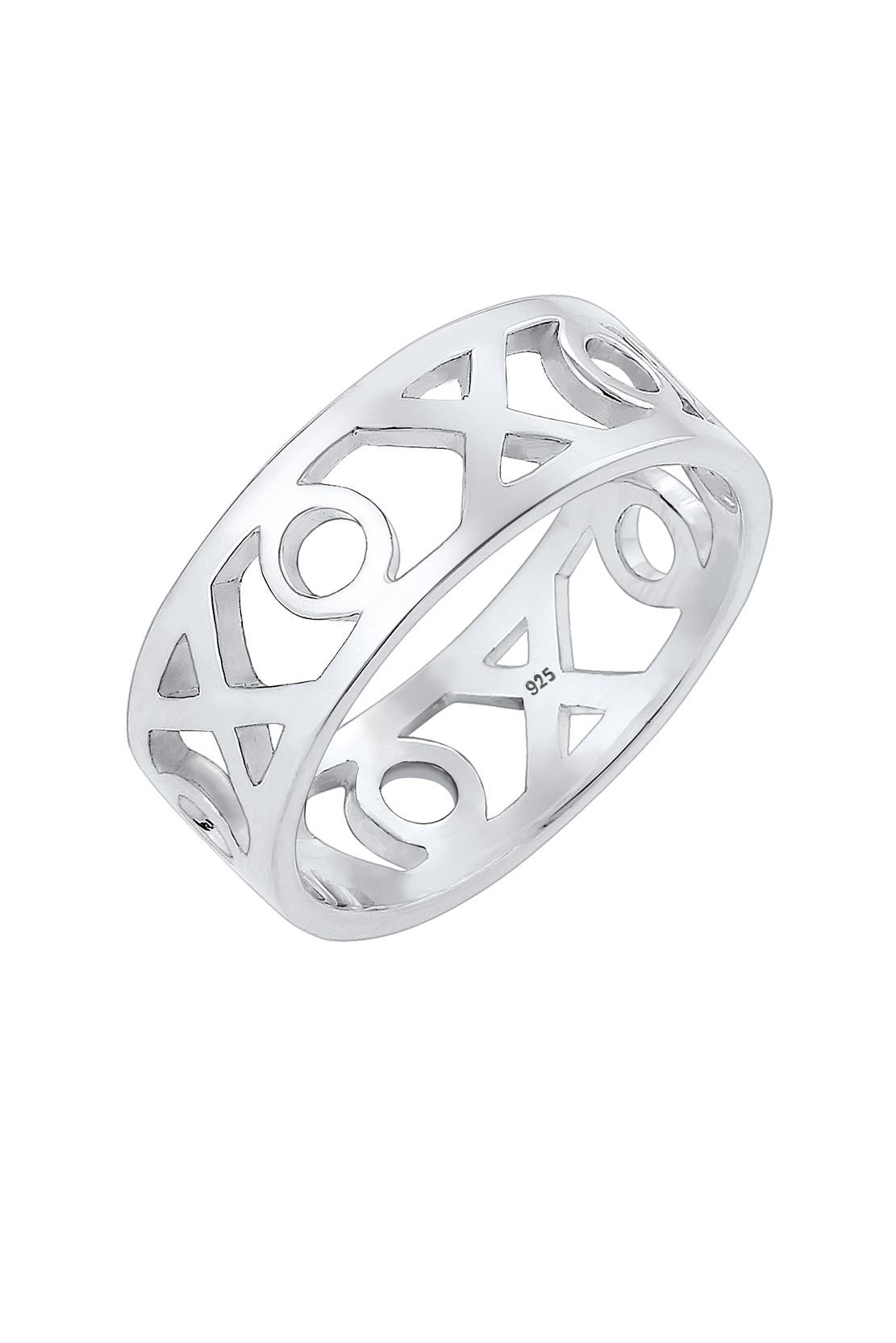 ELLI Ring XOXO Wording 925 Sterling Silber Silber, Bild 1