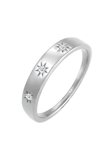 ELLI DIAMONDS Ring Verlobung Astro Diamant (0.045 ct.) 585 Weißgold Silber