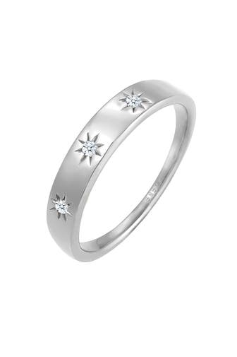 ELLI DIAMONDS Ring Verlobung Astro Diamant (0.045 ct.) 585 Weißgold Silber