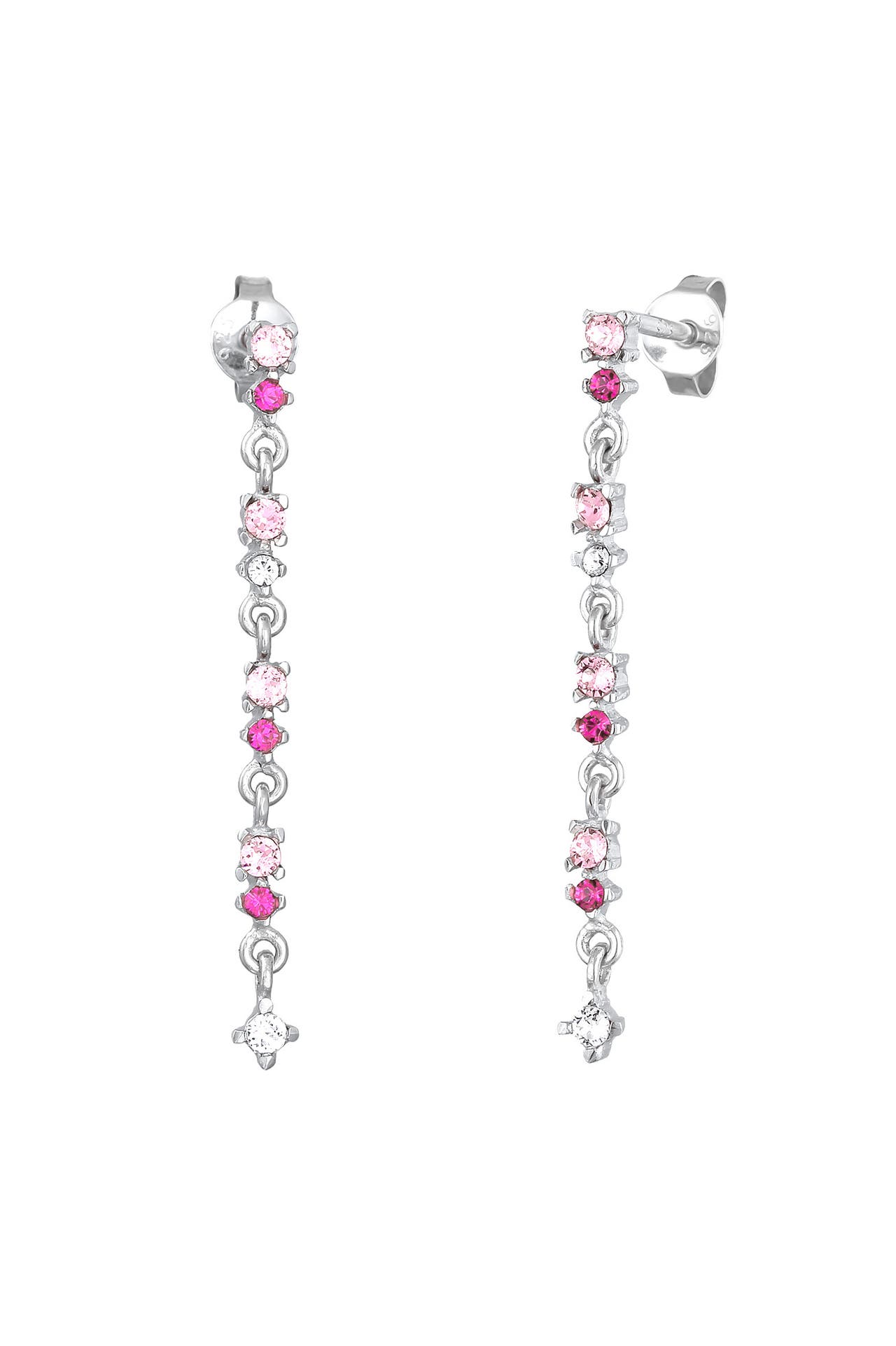 ELLI Ohrringe Kristalle Pink Rose Ohrhänger 925 Silbe Silber, Bild 1