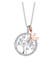 Kette Lebensbaum Bicolor 925 Sterling Silber, mit Kristallen von Swarovski® Silber