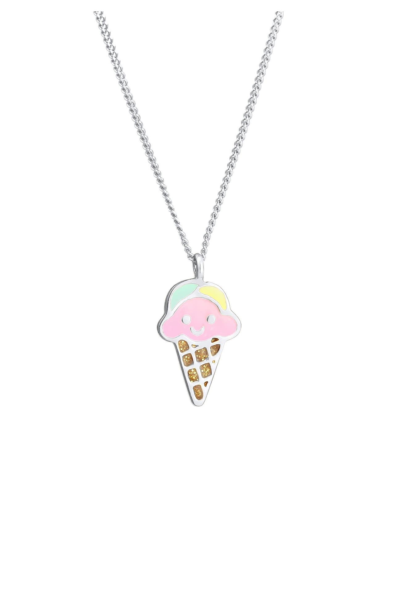 ELLI Halskette Kinder Eis Sweet Emaille 925 Silber, Bild 1