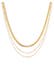 Kette Halskette Layer 3-reihig Flach Rund Kugelkette 925 Sterling Silber Gold