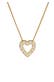 Kette Herz Diamant Weiß Brillantschliff (0.18 ct) 585 Gelbgold Gold