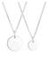 Kette Plättchen Coin Mutter Tochter 2er Set 925 Silber Silber
