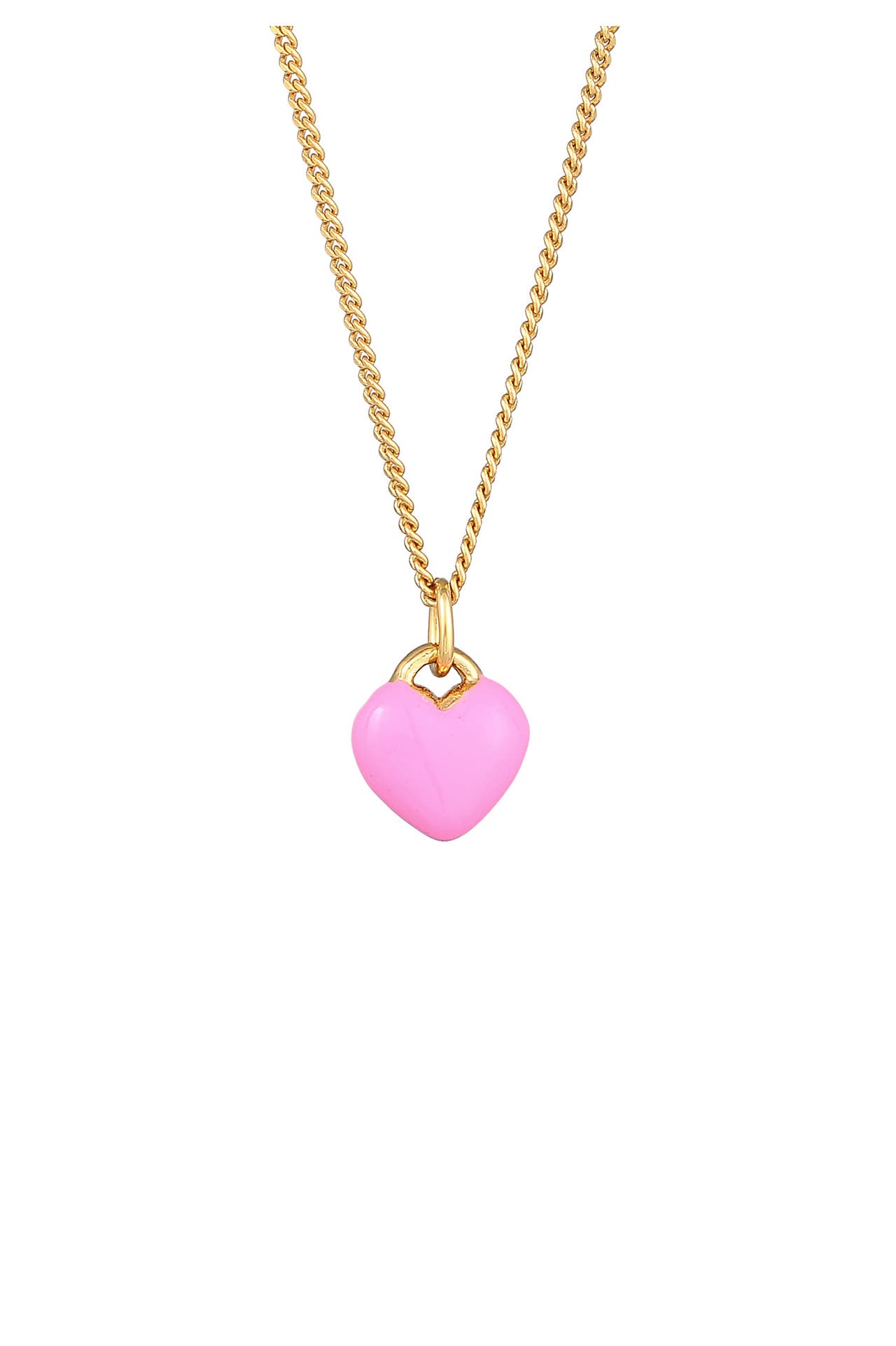 ELLI Halskette Mädchen Herz Rosa Emaille 925 Silber, Bild 1