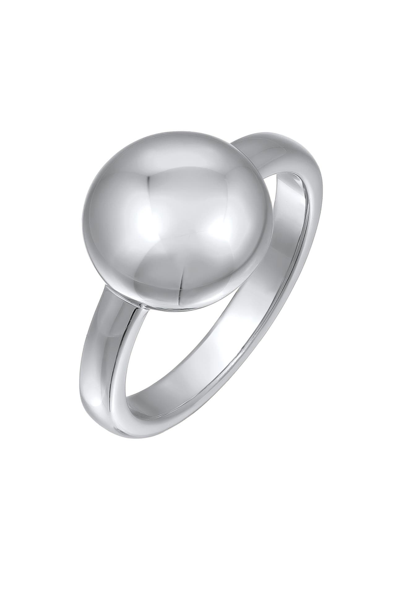 ELLI Ring Kugel Rund Chunky Silberfarben Silber, Bild 1