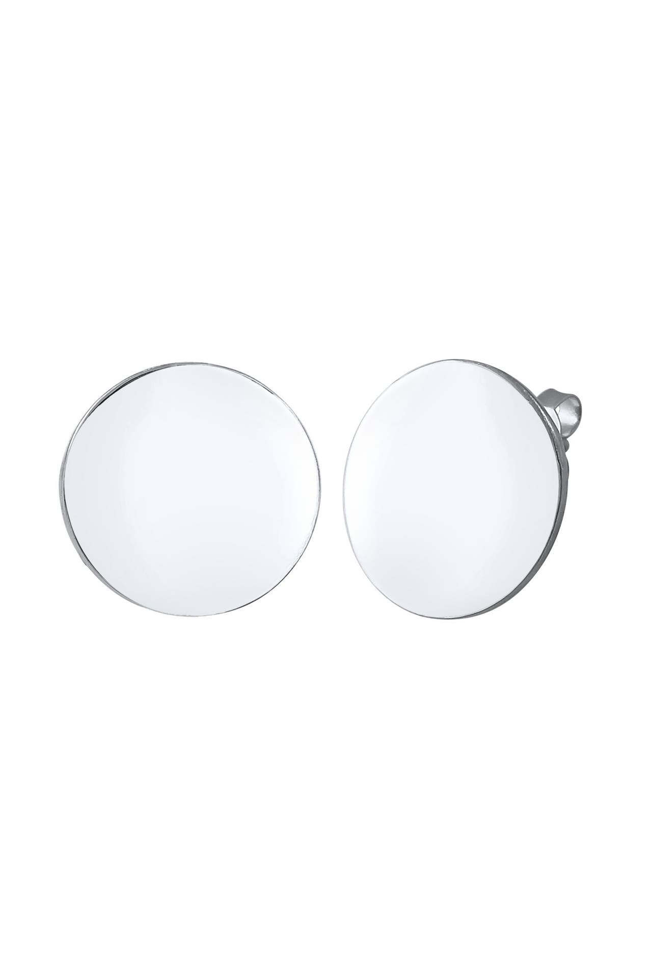 ELLI Ohrringe Ohrstecker Geo Kreis Basic Trend Unisex 925er Silber Silber, Bild 1