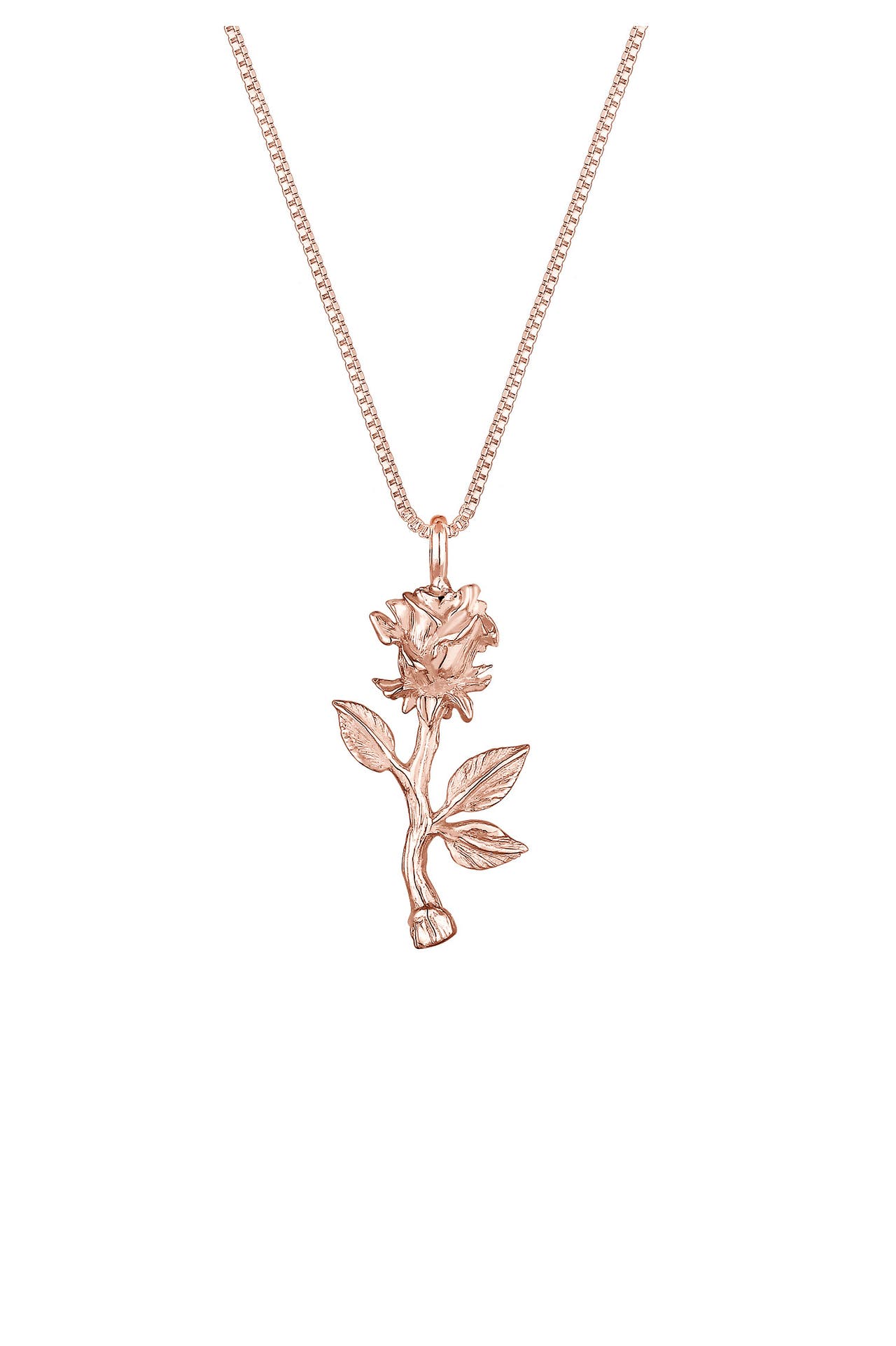 ELLI Kette Vintage Anhänger Rose 925 Sterling Silber Rosegold, Bild 1