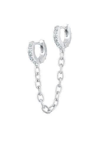 ELLI Ohrringe Creole 925 Silber, mit Kristallen von Swarovski® Silber