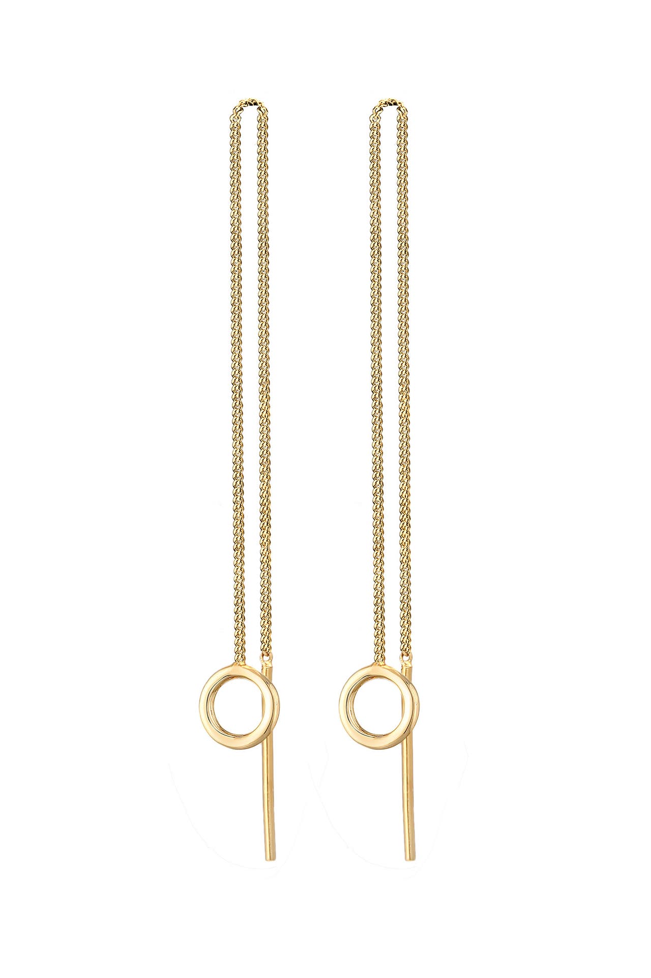 ELLI Ohrringe Basic Durchzieher Kreis Gold, Bild 1