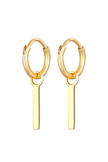 ELLI Ohrringe Creolen Einhänger Stab Trend 925 Silber Gold