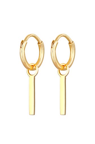 ELLI Ohrringe Creolen Einhänger Stab Trend 925 Silber Gold