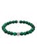 Armband Herren synth. Malachit Bead Oxidiert 925 Silber Grün
