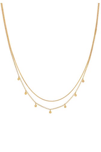 ELLI Kette Layer Basic Mini Disc Plättchen 925 Silber Gold