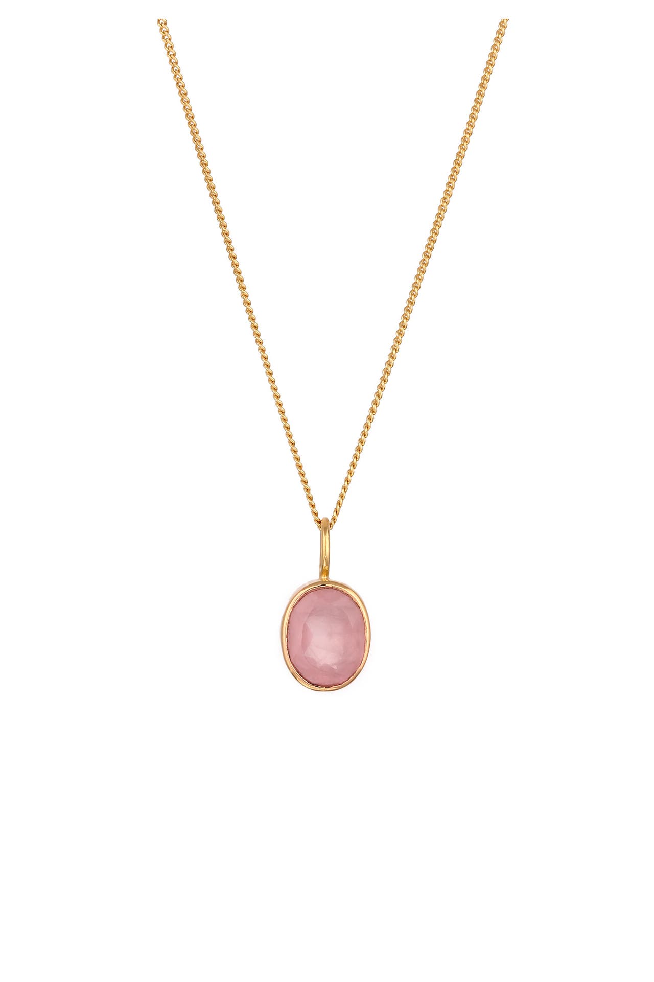 ELLI Kette Anhänger Edelstein Quarz Rosé 925 Sterling Silber Gold, Bild 1