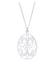 Kette Ornament Floral Orientalisch Oval 925 Silber Silber